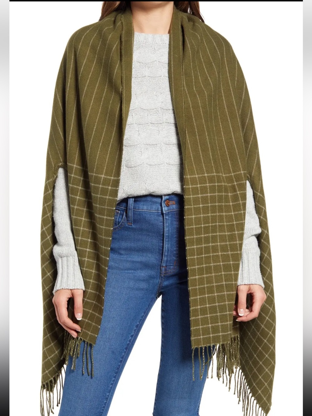 Madewell Pitch Stitch Cape Scarf Size OS